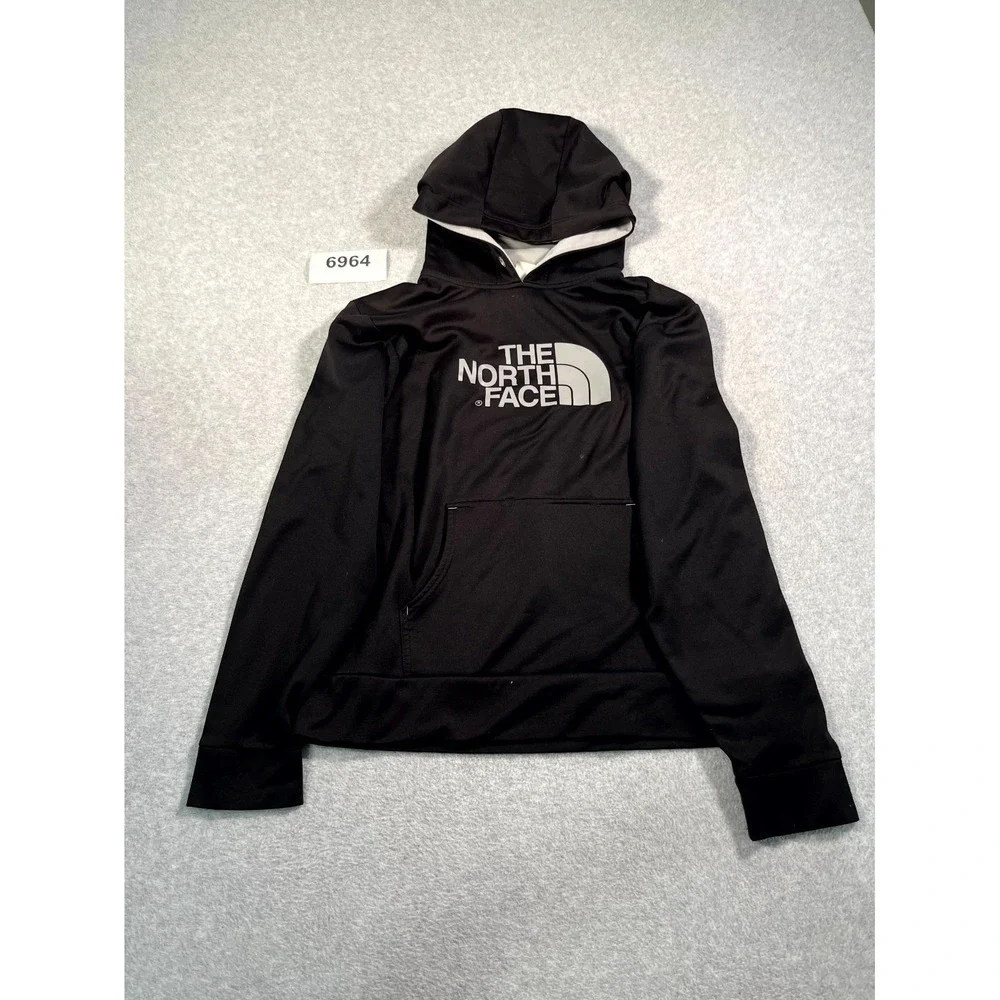 The North Face Hoodie Mens Medium Black Graphic Logo‎ Hooded Active Casual